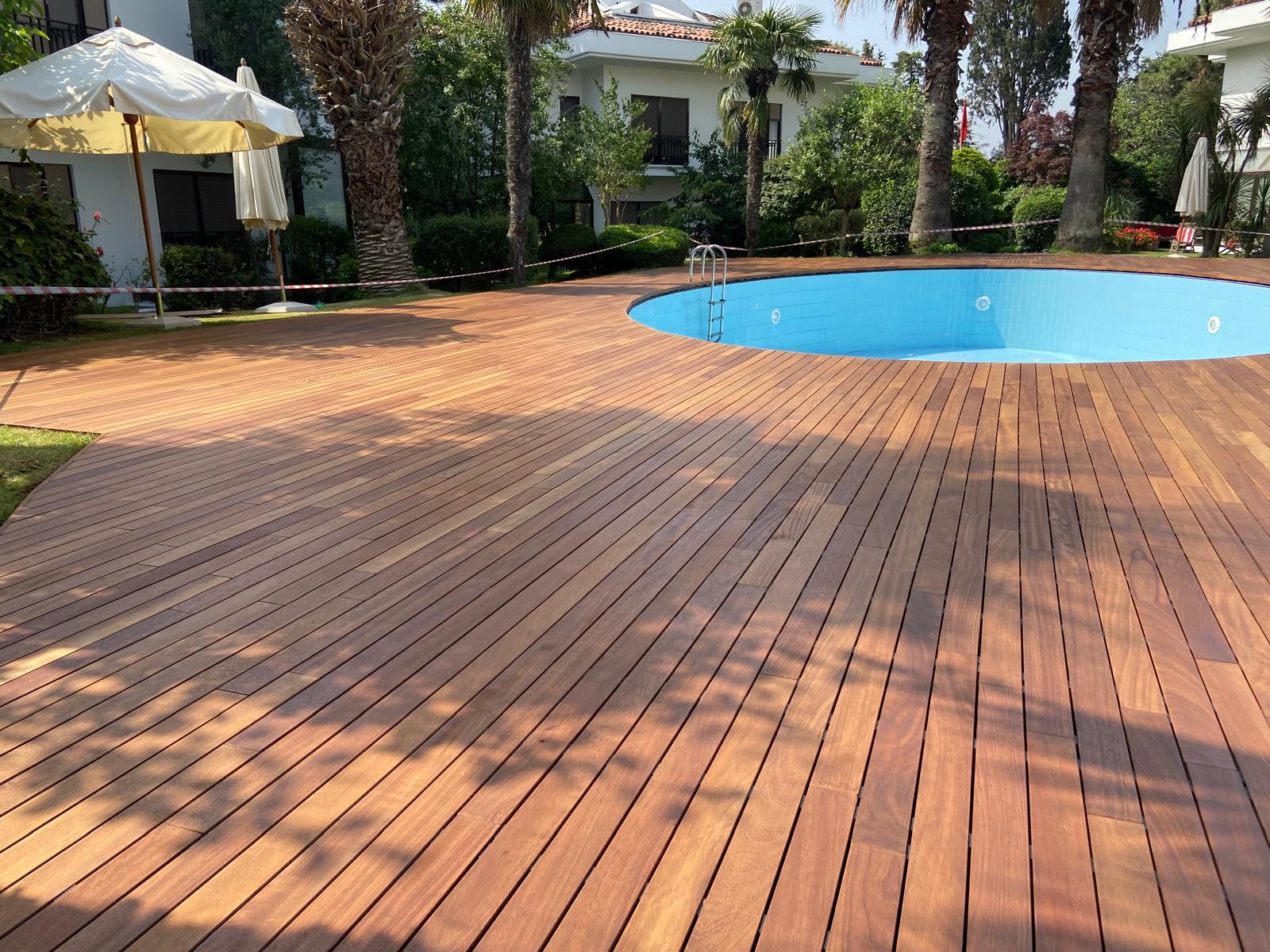Masif Ahşap Dış Budak Zemin Deck
